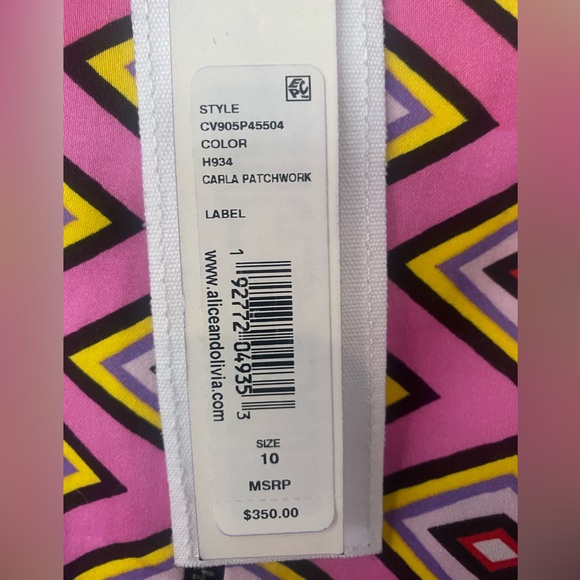 NWT Alice and Olivia x Carla Kranendonk Clyde Shift Dress - Picture 3 of 3